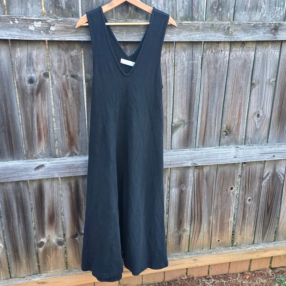 Free People FP Beach Black Knit Maxi Dress Small Oversized A-Line Sleeveless - Picture 4 of 16